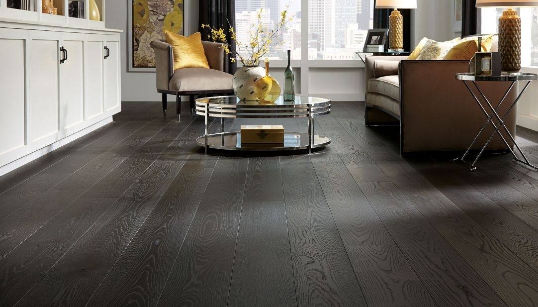 natural blackened timber flooring